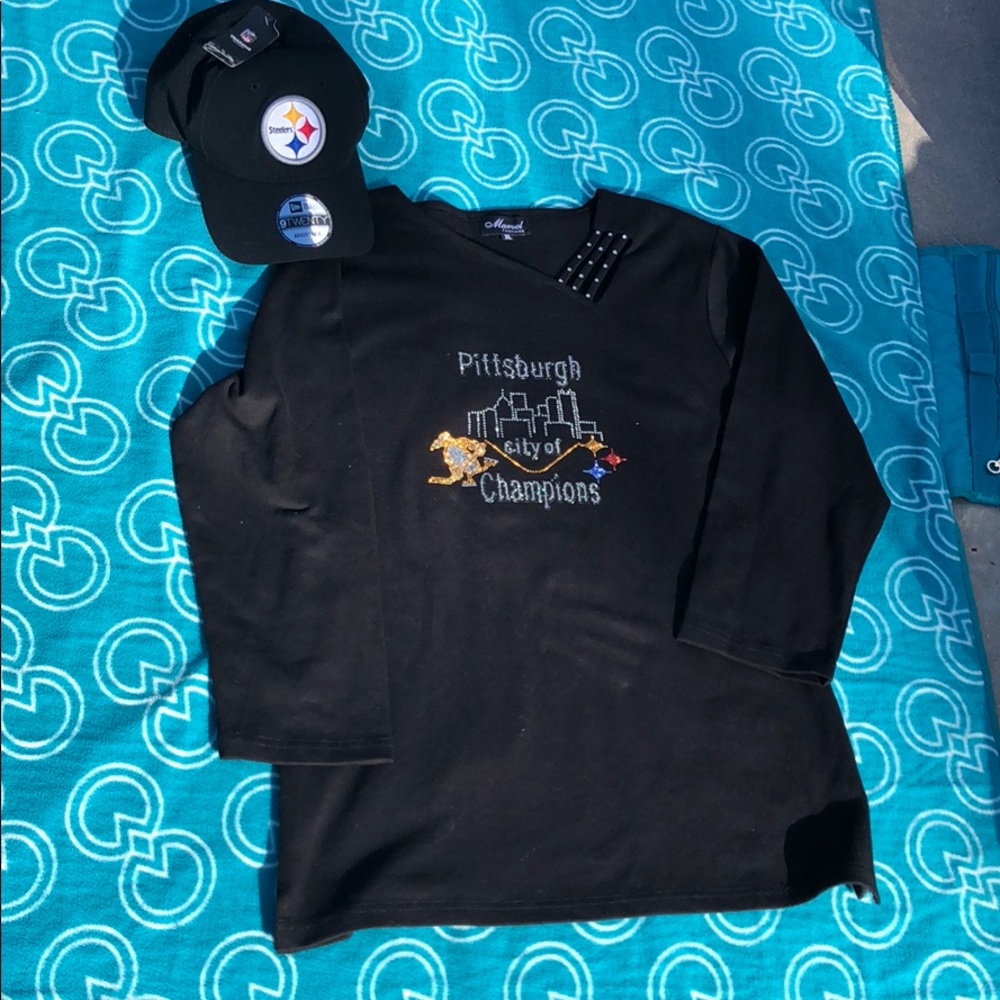 Pittsburgh Steelers Ladies Gift Set- hat and shirt